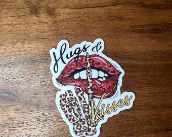 Valentine’s Day Vinyl Stickers| Gloss Lamination| Laptop, Water bottle, Locker Sticker| Retro Design| Gift For Her| Kiss| Skull| Coffee