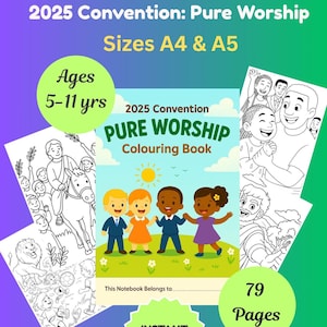 JW Kids | Pure Worship Colouring Book | A4 & A5 | (Ages 5 - 11)  2025 Regional Convention