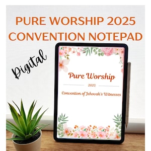 2025 Regional Convention Notebook (White) JW Special Convention Digital Notebook | JW Printable Jehovah&#39;s Witnesses | Goodnotes & Notability