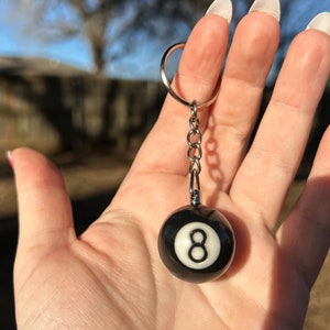 8 Ball Key Chain, Car Key Decor, Gifts For Him,