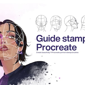10 Procreate Portrait Stamps | head Guide Stamps skin eye brushes brush Procreate Brushes Stamps Guide, Procreate Stamps