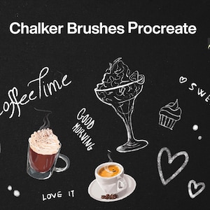 10 Kreidepinsel procreate | Kreidepinsel, Procreate Chalk Brush, Tafel Schriftzug Kalligraphie