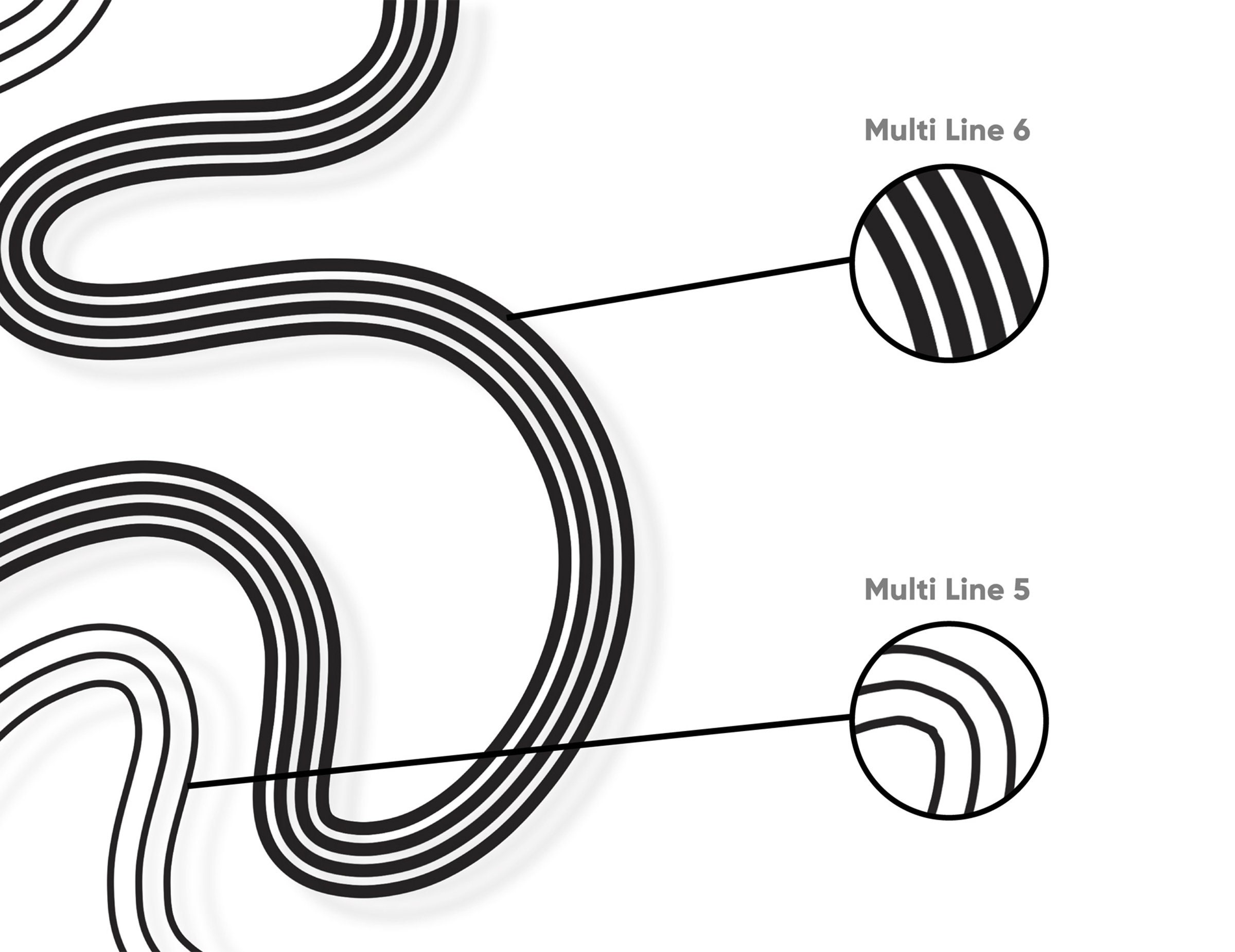 10 Multi Line Brushes Procreate | Procreate Multi Line Brush Set ...