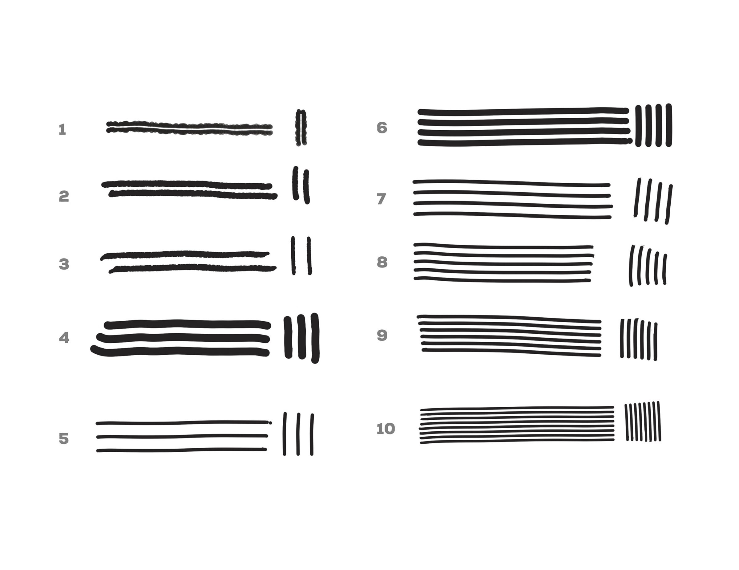 10 Multi Line Brushes Procreate | Procreate Multi Line Brush Set ...