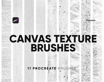 10 Canvas Texture Brushes Procreate | Canvas Texture Procreate Brushes, Linen Texture Brushes, Watercolor fabric Texture Procreate
