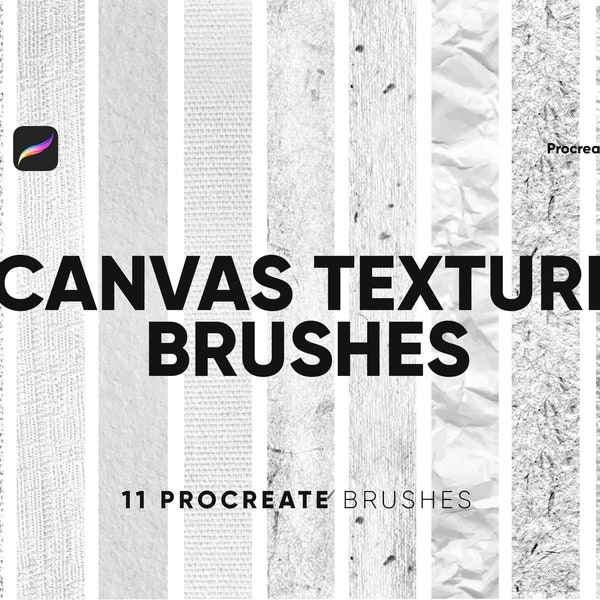 10 Canvas Texture Brushes Procreate | Canvas Texture Procreate Brushes, Linen Texture Brushes, Watercolor fabric Texture Procreate
