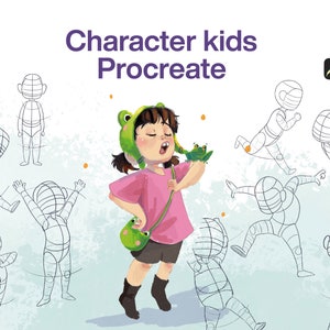 10 Character Kids Stamps Procreate | brush guide brushes kid beginner ipad face hair figure body cartoon stamp procreate