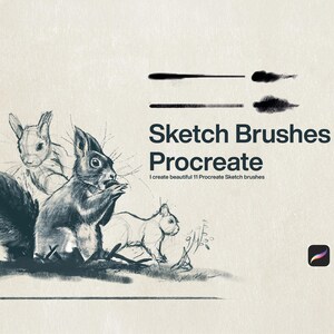 10 Sketch Brushes Procreate | Pen Charcoal Brushes, Sketch Brushset Procreate, Sketch Brushes, Hatching, Drawing