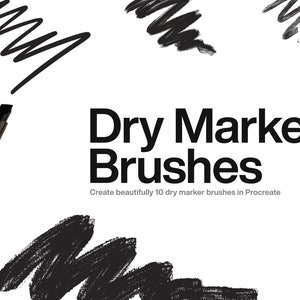 10 Procreate Dry Marker Brushes | Marker Procreate Brush, brush lettering, Brush Lettering, Procreate Brushes draw