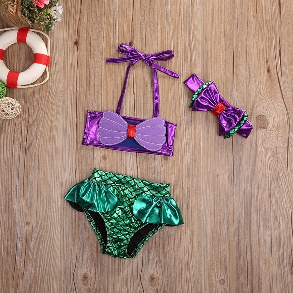Baby Blue Mermaid Bikini Set main image 1