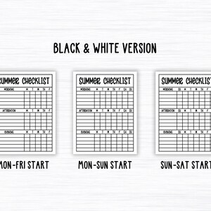 Editable Chore Chart, Printable Summer Daily Checklist for Kids, Chore ...