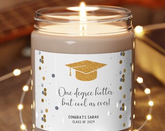 Custom Graduation Candle Gift/ 2024 College Graduate Gift/Funny Grad Gift/ Grad Gift for Her/Bachelors Degree/Masters Degree