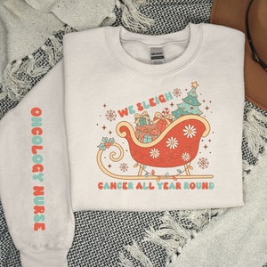 Pediatric Oncology Nurse Christmas Sweatshirt, Oncology Nurse Sweater, New Nurse Grad Gift, Oncology Nurse Shirt