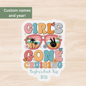 Personalized Bachelorette Cruise Door Magnets, Girl's Gone Cruisin Cruise Magnet, Custom Cruise Door Magnets Bachelorette, Girls Trip Cruise