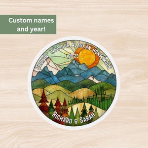Aimant de porte de croisière lune de miel en Alaska, cadeau croisière en Alaska, aimants de croisière en famille, aimants personnalisés pour panneau de porte de croisière en Alaska