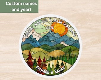 Alaska Honeymoon Cruise Door Magnet, Alaska Cruise Gift, Family Cruise Magnets, Custom Alaska Cruise Door Sign Magnets