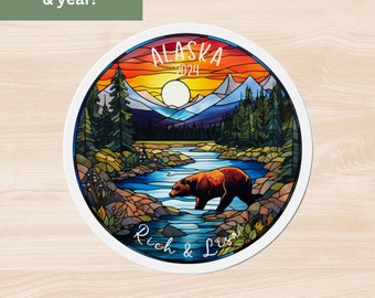 Personalized Alaska Cruise Door Magnet, Alaska Cruise Gift, Cruise Door Decor, Custom Alaska Cruise Door Sign Magnets