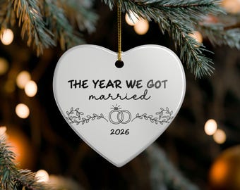 Personalized The Year We Got Married Ornament, Mr Mrs Christmas Ornament, Newlywed Keepsake, Just Married Gift, Newlywed Gift