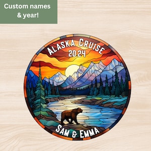 Personalized Alaska Cruise Door Magnet, Alaska Cruise Gift, Cruise Door Decor, Custom Alaska Cruise Door Sign Magnets