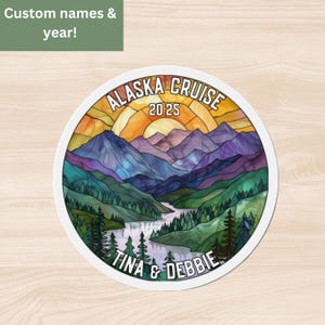 Personalized Alaska Cruise Door Magnet, Alaska Cruise Gift, Cruise Door Decor, Custom Alaska Cruise Door Sign Magnets