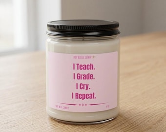 Funny Teacher Candle, Funny Coworker Gift, Work Humor Coworker Leaving, Teacher Grad Gift, Fun Teacher Gift,