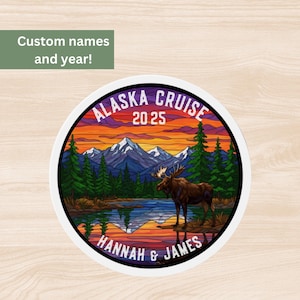 Custom Alaska Cruise Door Magnet, Alaska Cruise Gift, Family Cruise Magnets, Custom Alaska Cruise Door Sign Magnets