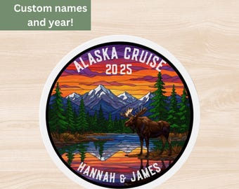 Custom Alaska Cruise Door Magnet, Alaska Cruise Gift, Family Cruise Magnets, Custom Alaska Cruise Door Sign Magnets