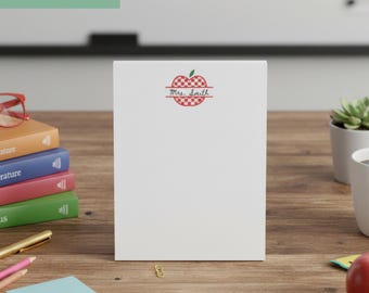 Personalized Teacher Notepad, Custom Notepad For Teacher, Back To School Gift, End Of The Year Gift, Thank You Teacher Appreciation Gift