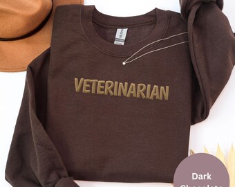 Veterinarian Puff Print Sweatshirt, Veterinary Tech Crewneck, Veterinarian Gift, Vet Grad Gift, Vet Student Gift