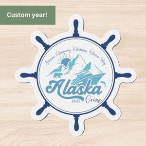 Personalized Alaska Cruise Door Magnet, Alaska Cruise Gift, Cruise Door Decor, Custom Alaska Cruise Door Sign Magnets
