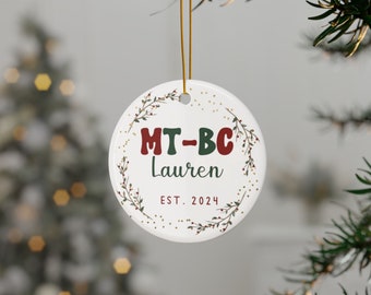 Personalized Music Therapist Christmas Ornament, Music Therapist Ornament, Gift for Music Therapist