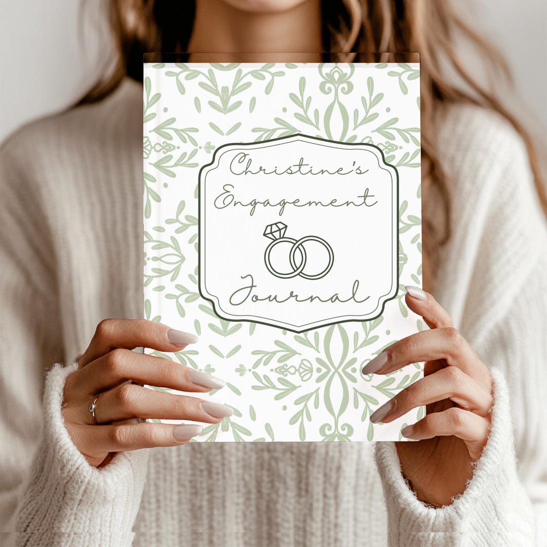 Engaged Journal Personalized Engagement Journal, Custom Wedding Planner, Wedding ...
