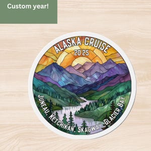 Personalized Alaska Cruise Door Magnet, Alaska Cruise Gift, Cruise Door Decor, Custom Alaska Cruise Door Sign Magnets