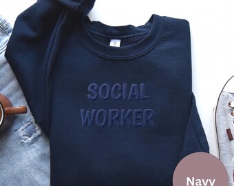Social Worker Puff Print Sweatshirt, Social Worker Crewneck, School Social Worker, Social Worker Gift, MSW Gift