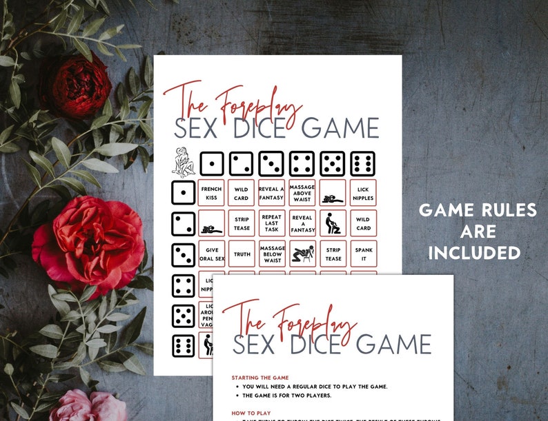 Foreplay Sexy Dice Game, Printable Sex Game - Etsy
