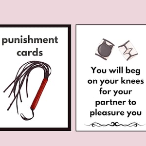 BDSM game, Punishment cards, Printable Sex Game, BDSM punishments, Kink List, Kinky Game, Femdom, Sexy Leashes for Punishments, BDSM games image 2