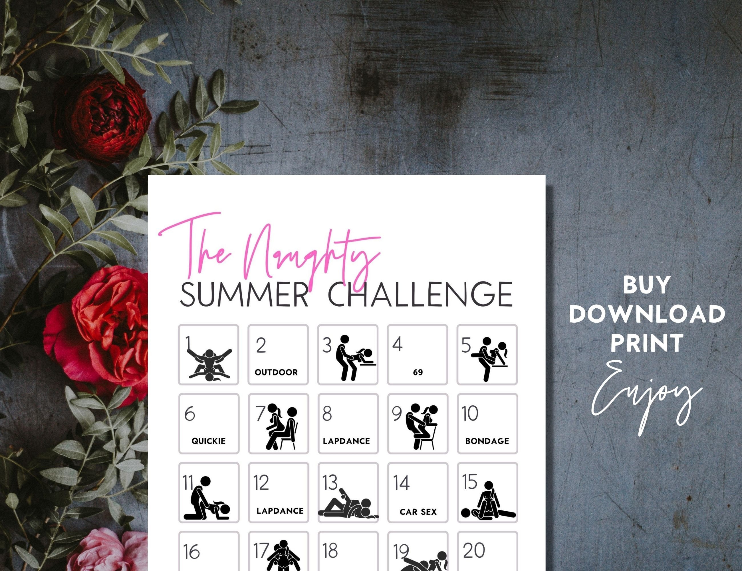 Sexy Advent Calendar for Couples Summer Sex Challenge Etsy Australia