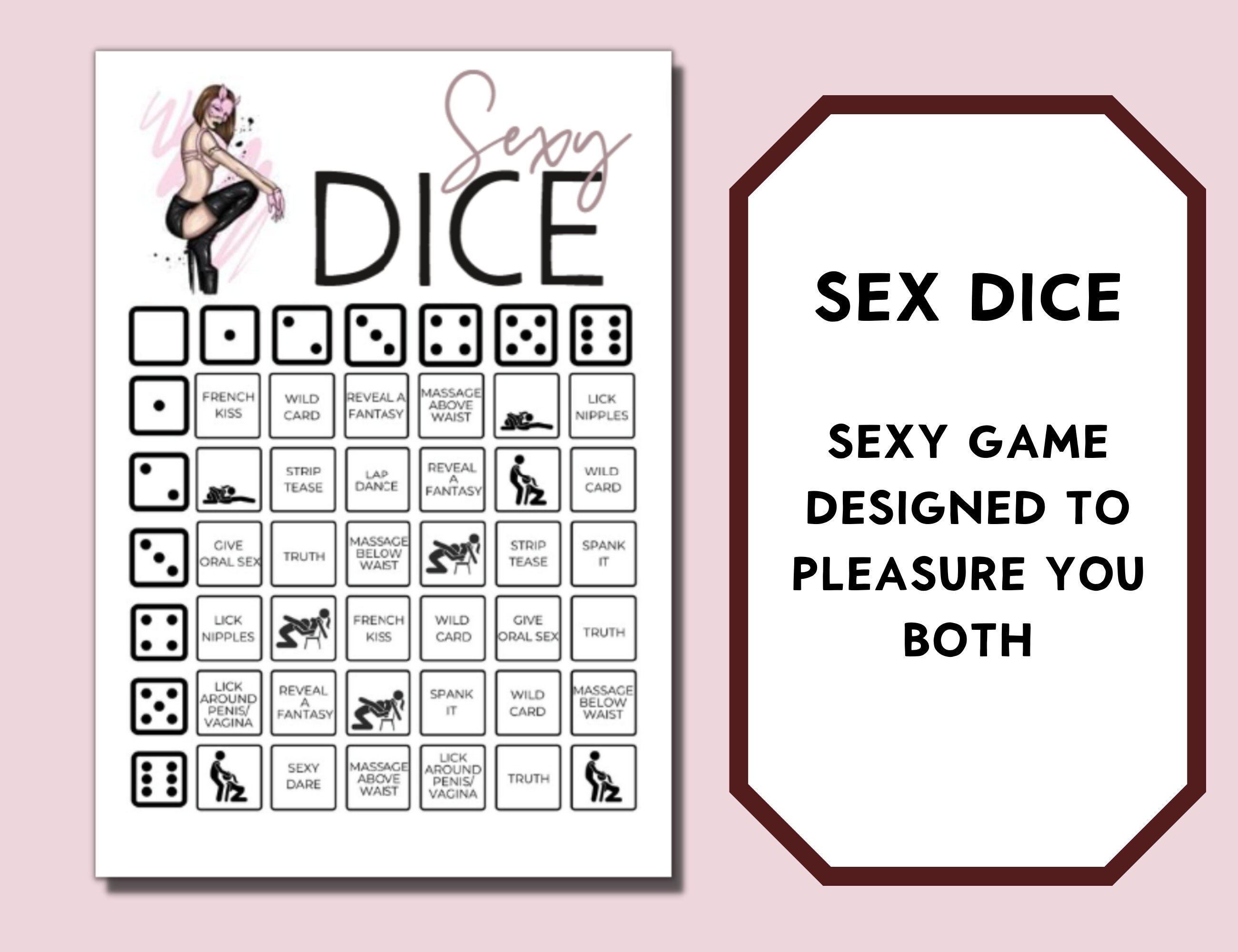 Sex Dice, Dirty Dice, Foreplay Game,, Sexy Dice Game, Naughty Dice
