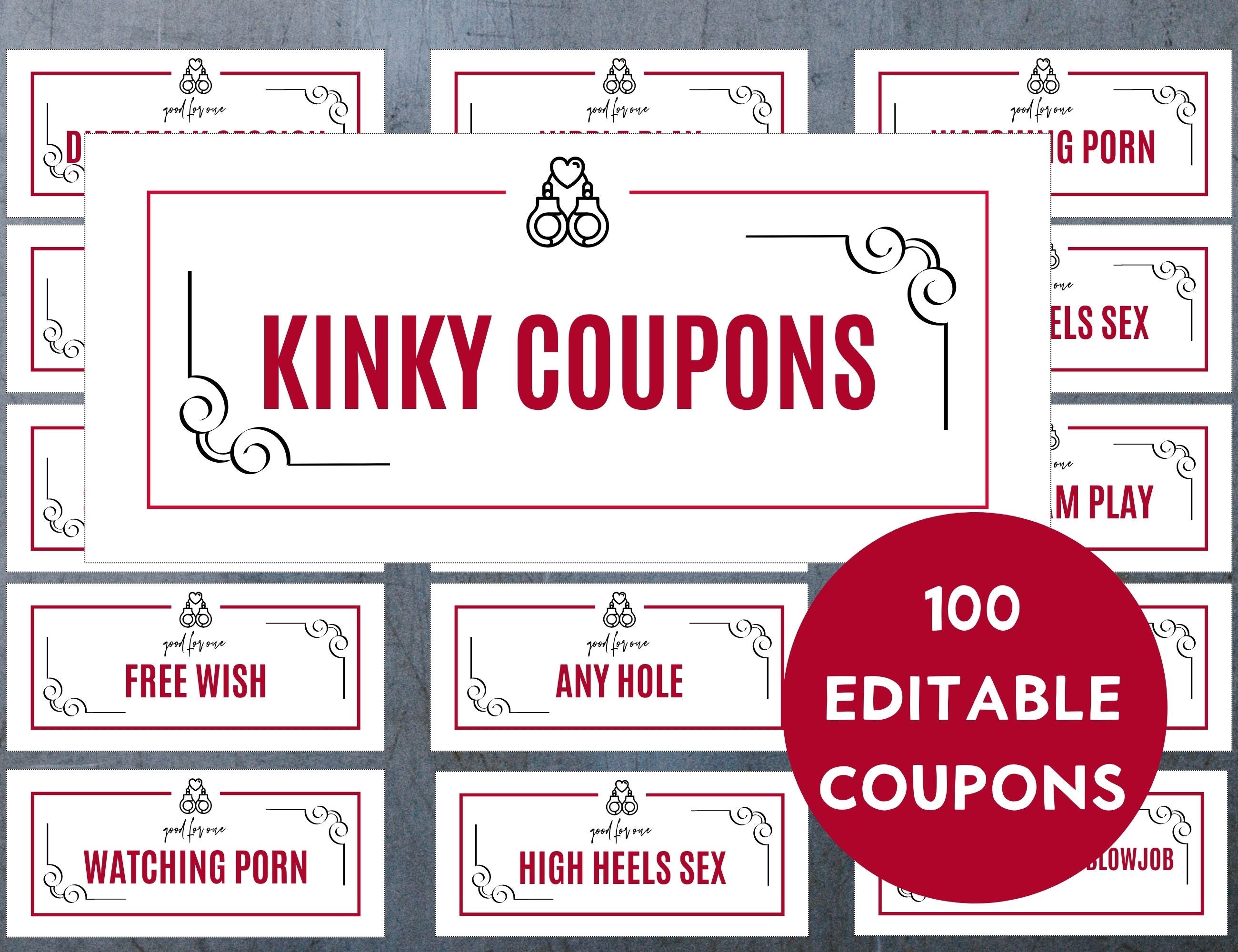 Sex Coupons 100 Kinky Sex Coupons Love Coupons Naughty Etsy