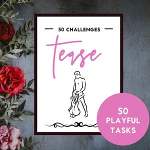 Sexy Valentine Gift - Sex Games, 50 Sex Tease Challenges, Romantic Printable Sex Game for Couples, Couples Game