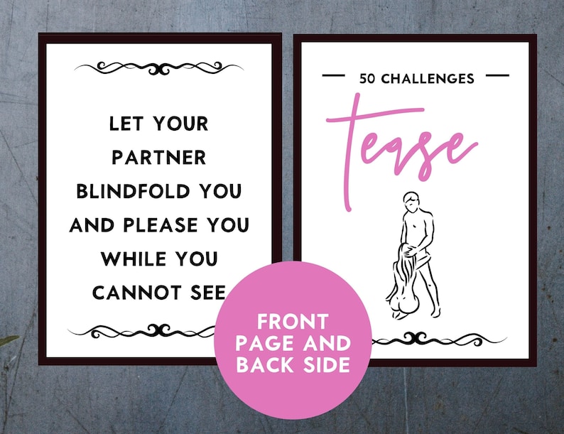 Regalo sexy de San Valentín: juegos sexuales, 50 retos de seducción, juego sexual romántico imprimible para parejas, juego para parejas imagen 5