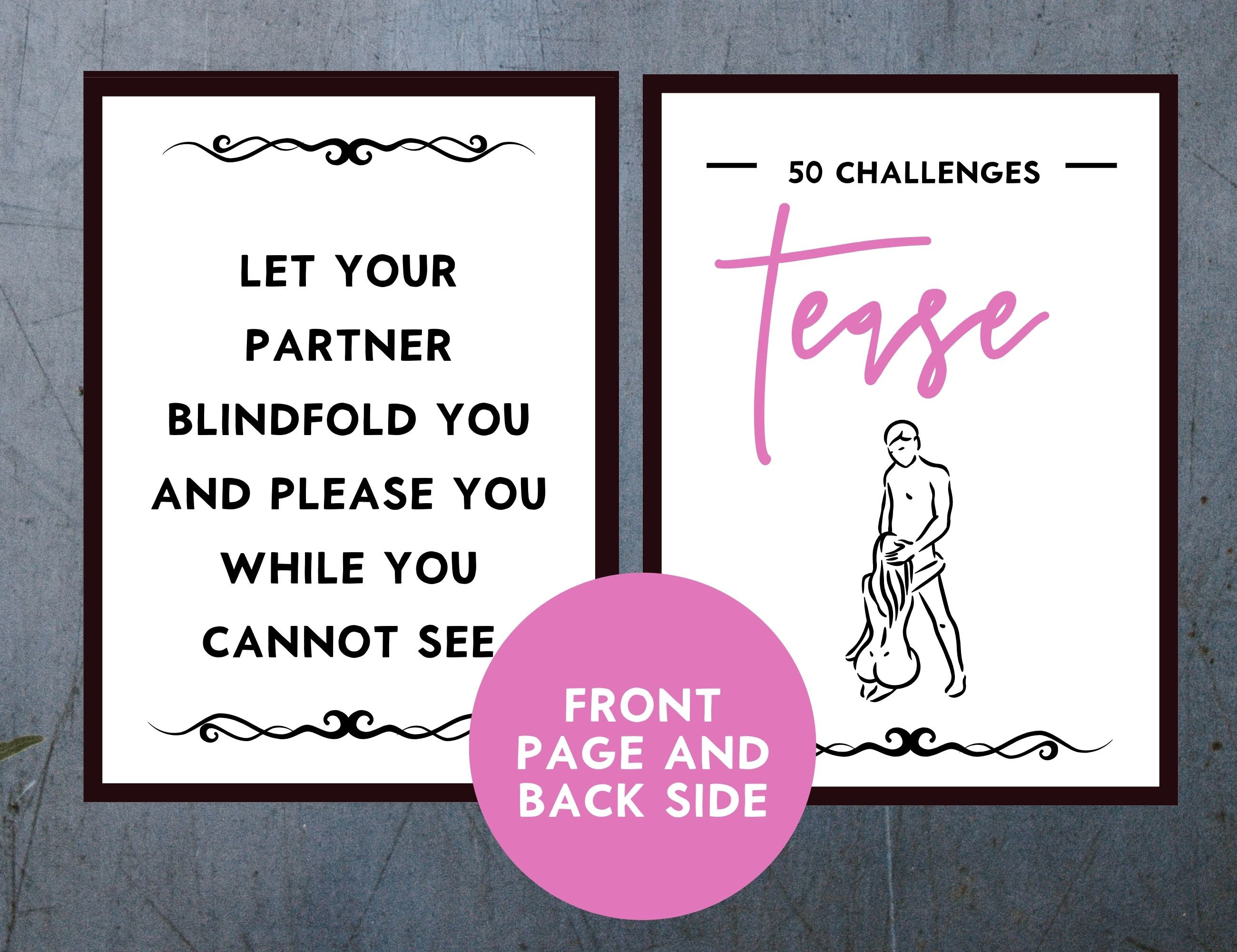 Valentine Sex Games, 50 Sex Tease Challenges, Romantic Printable Sex