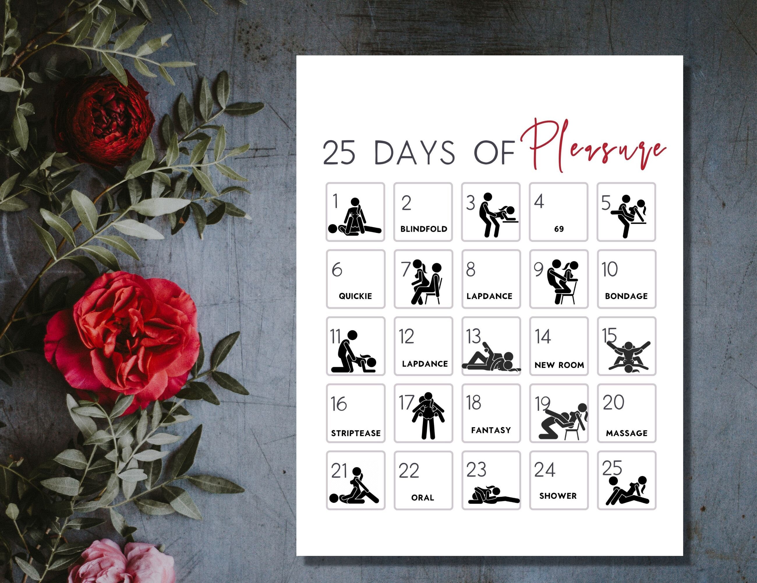 Sexy Advent Calendar for Couples Sex Challenge Printable Sex - Etsy Sexy Advent Calendar for Couples Sex Challenge Printable Sex - Etsy