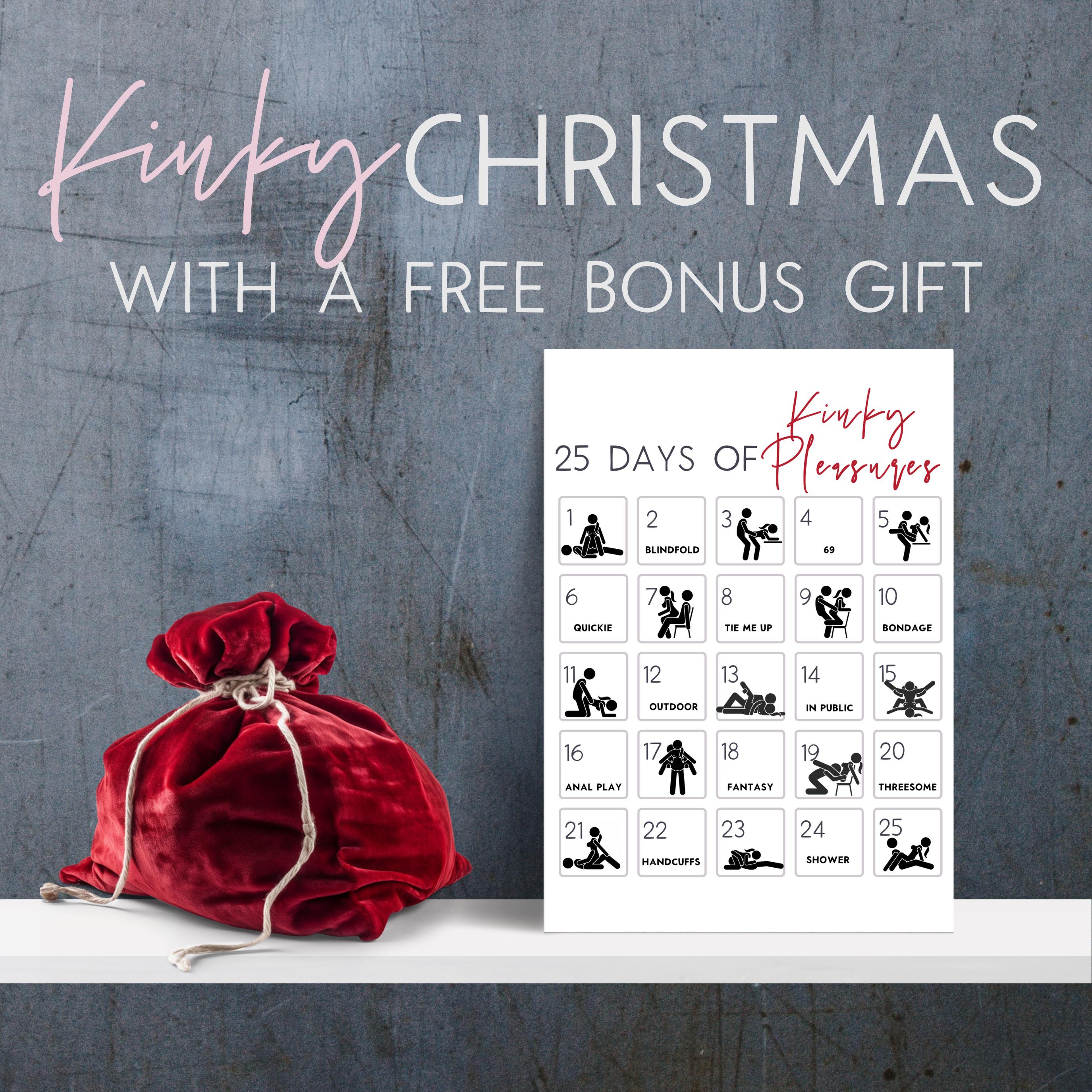 Kinky Adult Advent Calendar for Couples, Sex Challenge, Printable