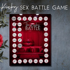 Kinky Sex Board Game, Printable Sex Game, Perfect Gift for Him in a Couple Date Night Box