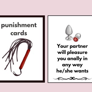 BDSM game, Punishment cards, Printable Sex Game, BDSM punishments, Kink List, Kinky Game, Femdom, Sexy Leashes for Punishments, BDSM games image 5