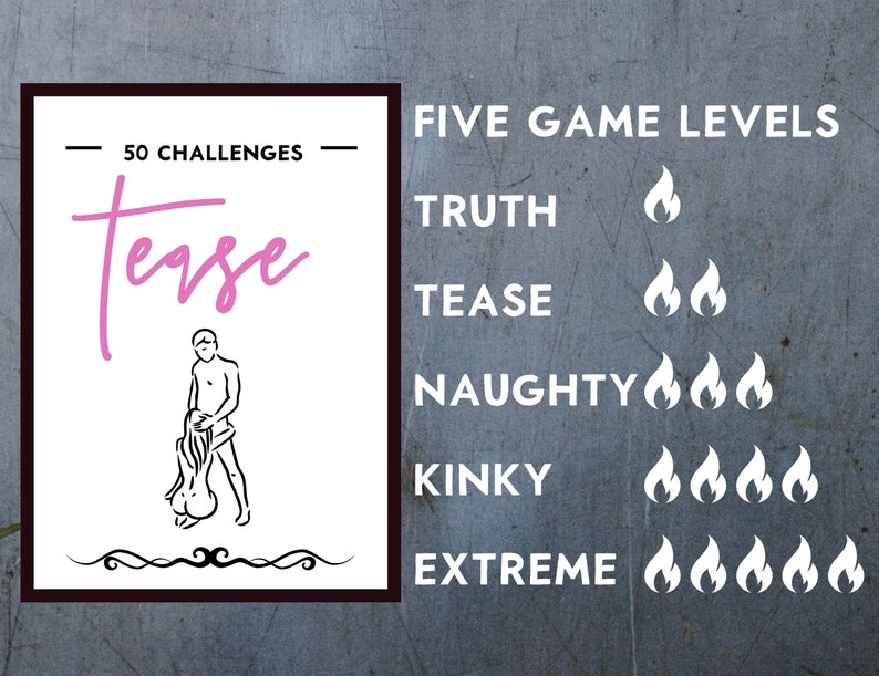 Sexy Valentine Gift - Sex Games, 50 Sex Tease Challenges, Romantic
