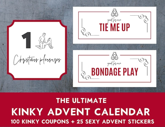 Kinky Adult Advent Calendar, 100 Kinky Sex Coupons and 25 Sexy Calendar  Stickers, Printable Instant Download - Etsy