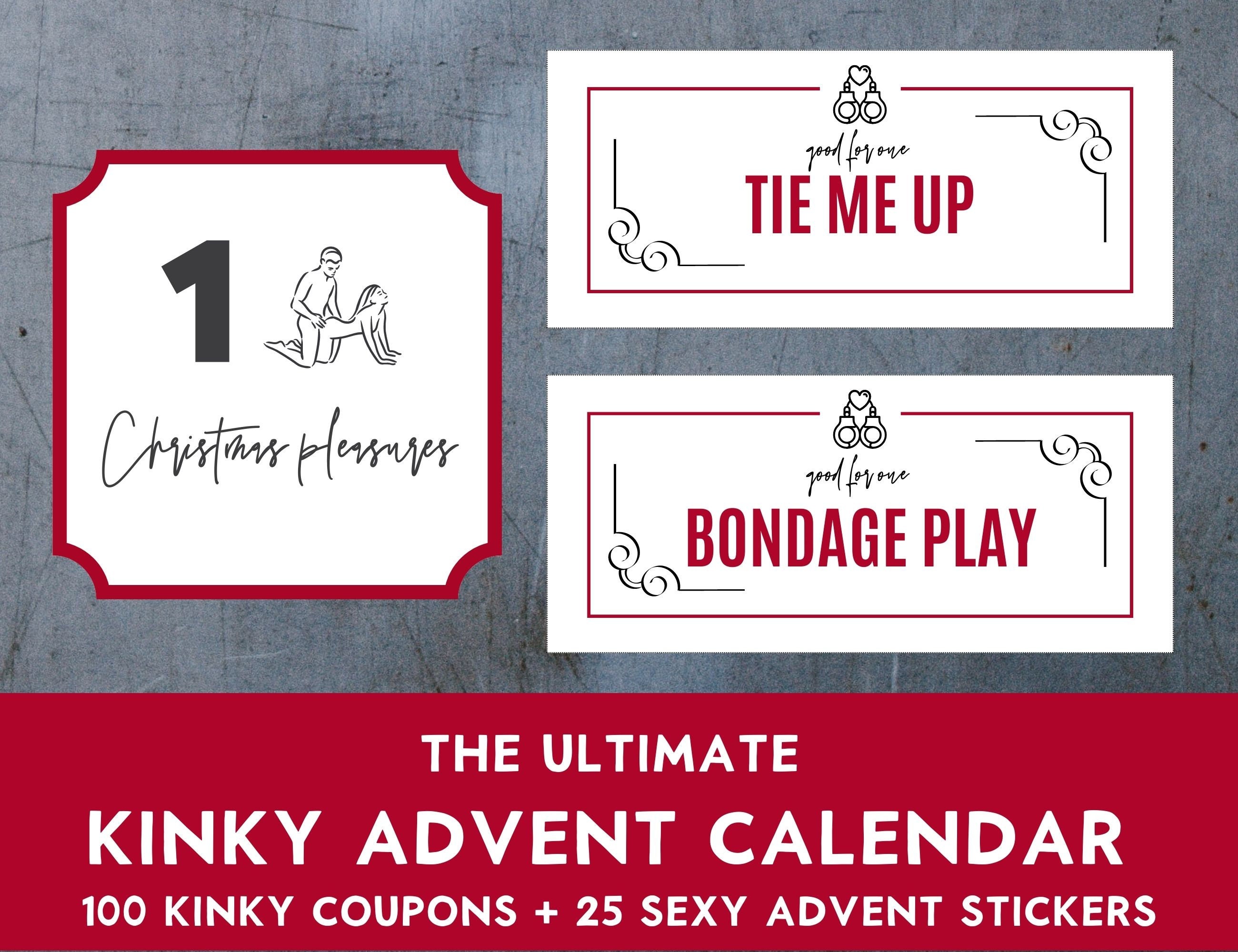 Kinky Adult Advent Calendar, 100 Kinky Sex Coupons and 25 Sexy Calendar  Stickers, Printable Instant Download - Etsy
