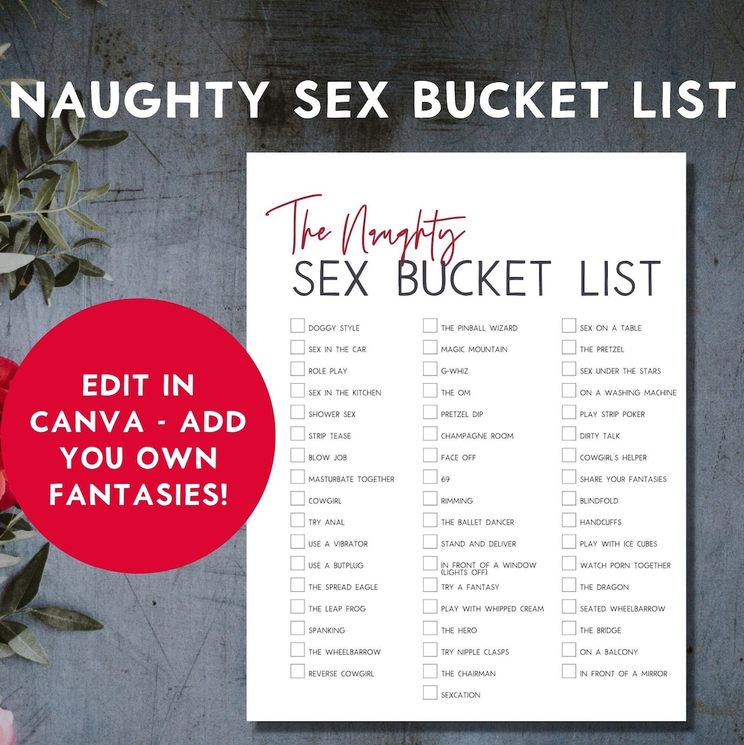 Sex Bucket List Sex Challenge Printable Sex Game
